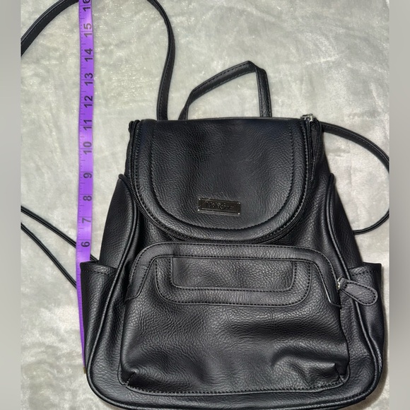 Black Leather Backpack - Picture 7 of 9